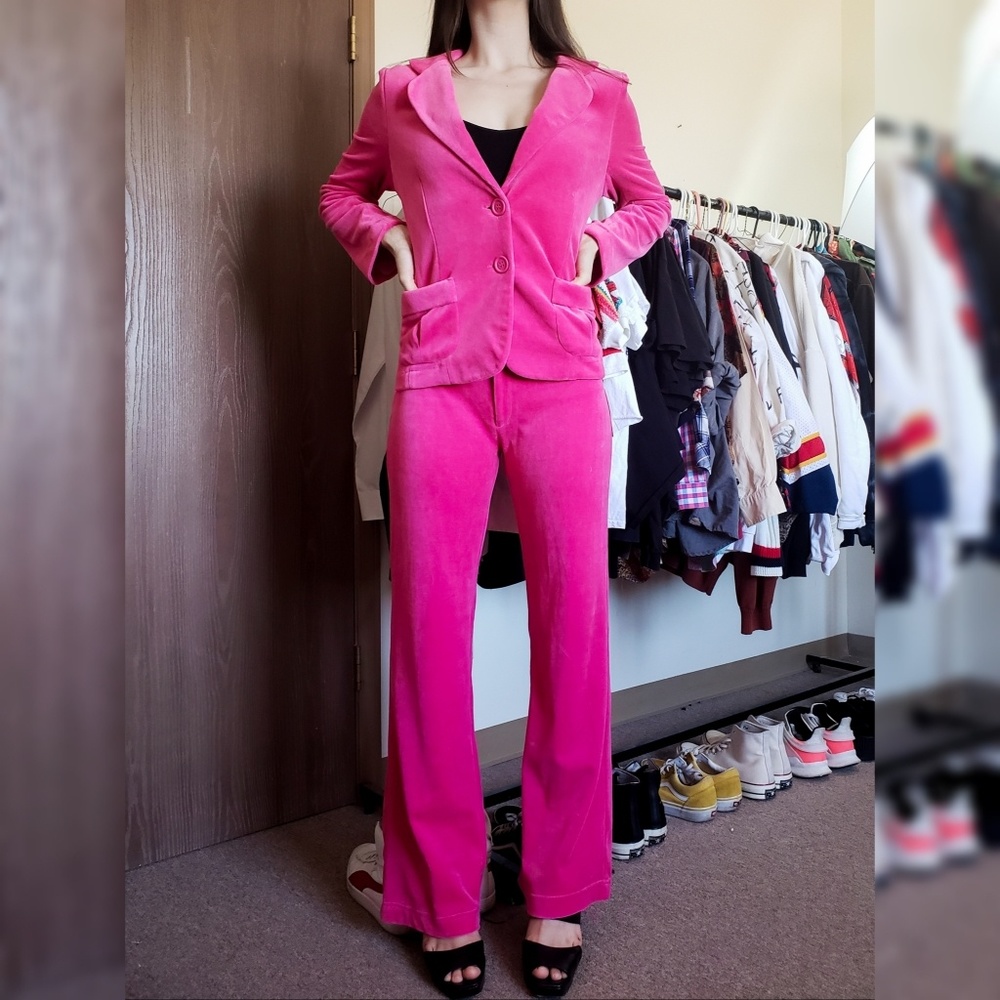 BCBG Maxazria Velour Pant Suit